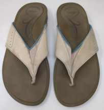Abeo Balboa Suede Leather Comfort Arch Flip Flop Sandals Womens Size 9 - $24.74