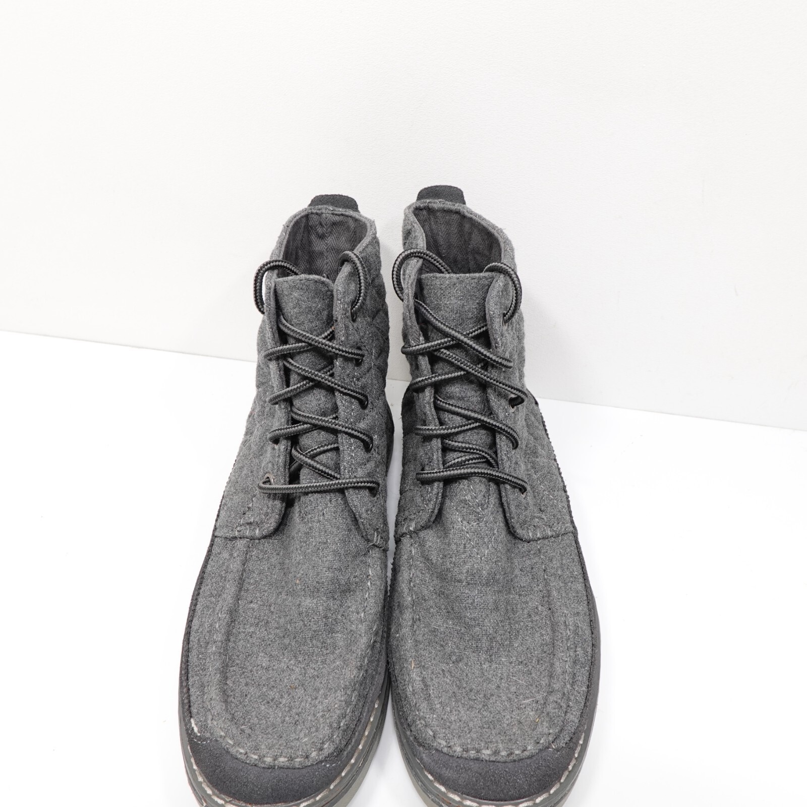 Toms Searcher Chukka Boot Quilted Wool Lace Up Heather Gray Mens Size 7 Item image 4
