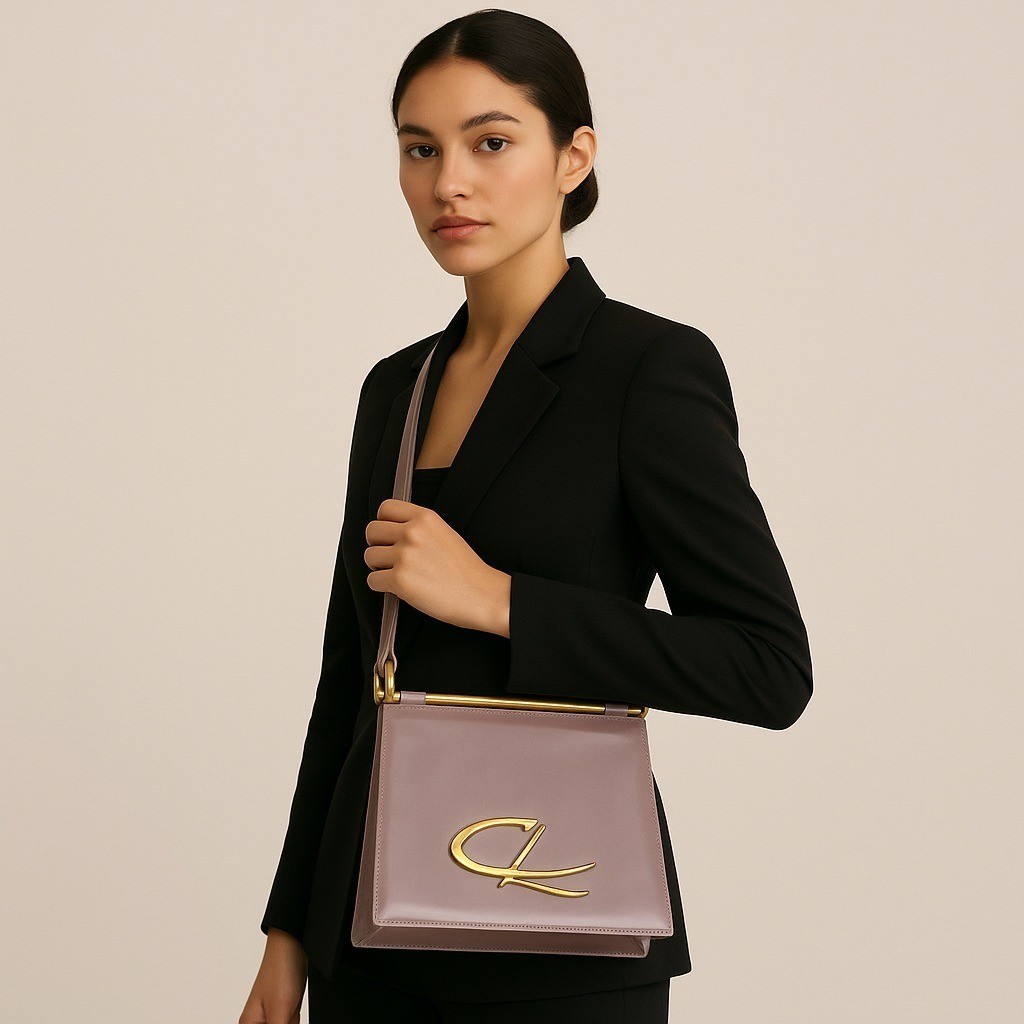 Christian Lacroix Paris Mauve Patent Leather Shoulder Bag with Gold Hardware Item image 12