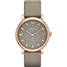 Marc By Marc Jacobs MBM1266 Baker Grey Dial Gravel Gray Leather Ladies Watch - £110.08 GBP