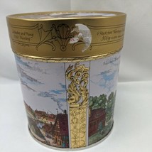 Otto Schmidt Lebkuchen Cookie Biscut Tin 5&quot; Gold Embossed Made In Germany - £15.34 GBP