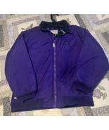 LL Bean Kids XL Warm-Up Jacket Purple Full Zip Winter Coat VTG Made in USA - $978.60 MXN
