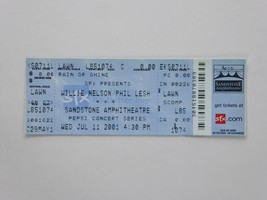Willie Nelson Phil Lesh Concert Ticket Stub 7/11/2001 Sandstone KC Complete - £7.13 GBP
