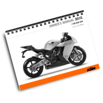 KTM 2010 - 1 190 RC8 USA - OWNERS MANUAL USER GUIDE - $49.99