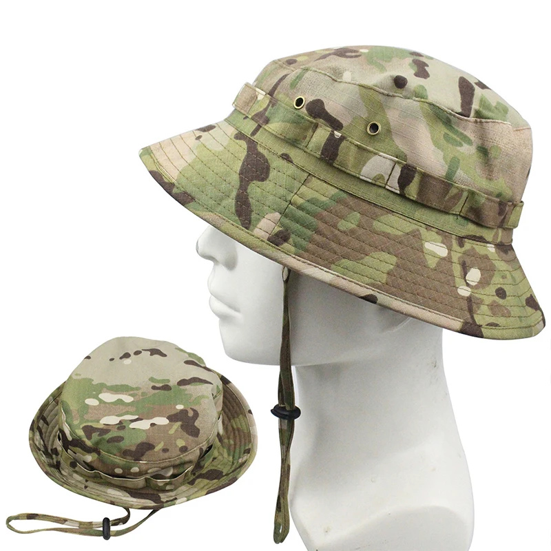 Bucket Hat  For Men Tactical Sunscreen Camouflage Outdoor Travel Climbing - £11.23 GBP+
