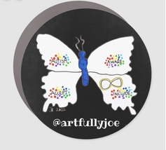 AUTISM BUTTERFLY MAGNET - £9.37 GBP