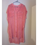 Anthropologie Holding Horses Womens Pink Linen Sleeveless Tunic Shirt Si... - $40.96 CAD