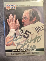 Fred Biletnikoff  Hand Signed Football Card Autograph Oakland Raiders Auto - $24.00