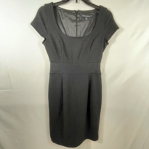 Banana Republic Women Black Dress Empire Waist Slit Wool Stretch Size 0 - £11.94 GBP