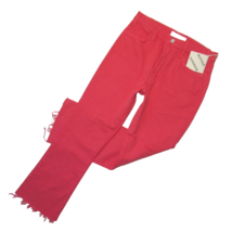 NWT Mother Hustler Ankle Fray in Mars Red High Rise Bootcut Crop Jeans 25 - £124.55 GBP
