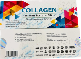 Collagen Platinium Forte + Vitamin C Anti Aging Skin Free Express Shipping - £98.33 GBP