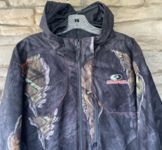 Mossy Oak Camo Jacket Eclipse &amp; Black Hunting Mens XL Full Zip Hood Scent Factor - £36.25 GBP