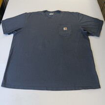 Carhartt K87 BLS Loose Fit Men's Blue Cotton Short Sleeve T-Shirt Size 2XL Tall  image 10