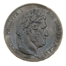 1846-A France 5 Francs Silver Coin (VF) Very Fine KM 749.1 - $49.50