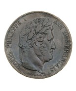 1846-A France 5 Francs Silver Coin (VF) Very Fine KM 749.1 - $67.59 CAD