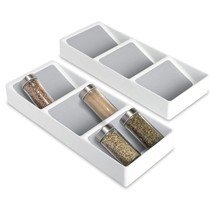 Smart Design 3 Section Plastic Spice Rack Drawer - Set of 2 - Non-Slip L... - $28.99