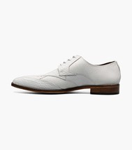 Stacy Adams Tristano Modified Bike Toe Oxford Shoes White 25694-100 image 5