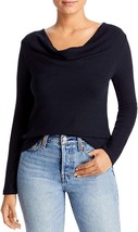 Three Dots Womens Cowlneck Fleece Pullover Top Black S - £30.92 GBP