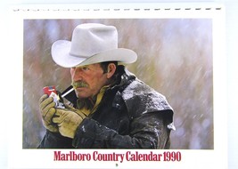Vintage 1990 Marlboro Man Country Calendar Advertisement Tobacco - £13.28 GBP