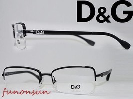 Dolce &amp; Gabbana Women&#39;s Eyeglasses D&amp;G 5107 01 Black Half Rimles Rectang... - $76.63