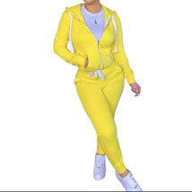 Casual Track Suits Set Zipper Hoodie Sweatshirt with Pockets SZ S,2XL - £29.06 GBP