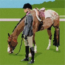 Pepita needlepoint kit: Rider, 10&quot; x 10&quot; - $78.00+