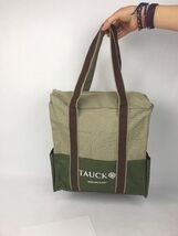 Tauck Tours Cloth Travel Bag Forrest Green Brown / Beige Zipper Beach Gr... - $2.07
