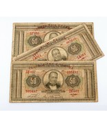 1927 Greece 50 Drachmai Banknote Lot of 3 (Fine Condition) P# 97a - $1,185.45 MXN