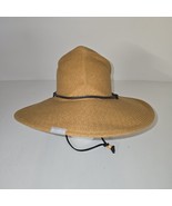 Columbia S/M Wide Brim Brown Sun Hat Braided Summer Beach Strap Women&#39;s - €15,58 EUR