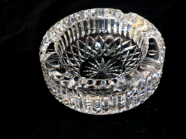 WATERFORD CRYSTAL Ashtray - 4&quot; Heavy Cut Glass Signed Ireland Vintage Ho... - $928.27 MXN