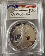 1987 S-American Silver Eagle- PCGS- PR70 DCAM- Michael Reagan Signature - $600.00