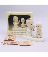 1984 Precious Moments Baby&#39;s First Haircut 12211 Angel -- Dove Mark 1985 - £13.17 GBP
