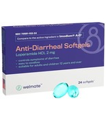 WELMATE Anti-Diarrheal SoftGels | Loperamide HCL 2 mg | Diarrhea Symptom... - £19.13 GBP