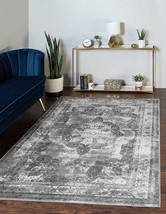 9&#39; X 12&#39; Traditional Vintage Gray Area Rug From The Unique Loom Sofia - £136.34 GBP