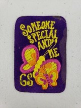 Vintage Girl Scouts Someone Special and Me Patch Badge 2&quot; x 3&quot; Butterfly... - £4.78 GBP