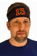 Mahomes Headband 15 Football Sweatband Costume Black - £9.56 GBP