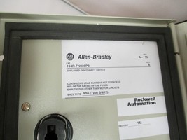 Allen-Bradley 194R-FN030P3E SER.A Enclosed Disconnect Switch  - $225.00