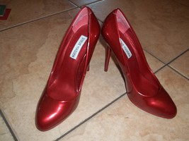 womens shoes heels stilletos steve madden red size 8.5 ruby red nwob  - £38.36 GBP