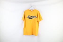 Vintage Champion Mens Medium Spell Out Script University of Michigan T-Shirt - £27.79 GBP