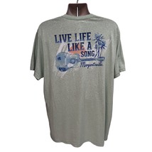 Margaritaville Jimmy Buffett Men Green Double Graphic T-Shirt Large Pock... - $24.74