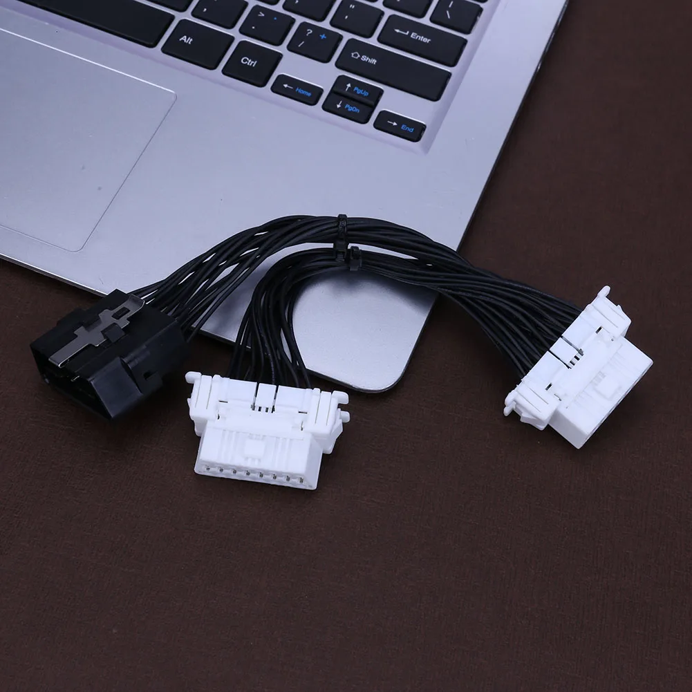 OBD2 16pin 1 to 2 Splitter Cable for ELM327 Car Diagnostic Scanner Tool - $15.68