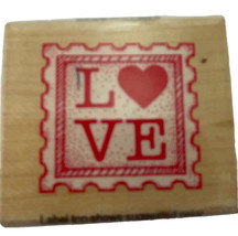 Love Postage Stamp Valentine Rubber Stamp Hero Arts B598 Vintage 1996 - £3.18 GBP