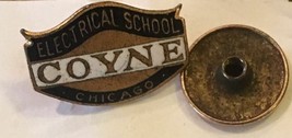 Vtg Coyne Electrical School Enamel Lapel Pin By Green Duck Chicago Illinois 1930 - £23.36 GBP