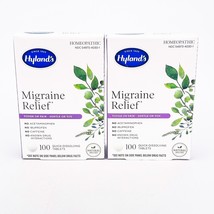 Hylands Migraine Relief 100 Quick Dissolving Tablets Lot of 2 Homeopathic - £14.42 GBP