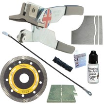 Tile &amp; Glass Cutter Kit BLK Curve Notch Cutout Jigsaws Rodsaw Grinder Bl... - £46.58 GBP