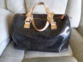 Michael Kors Grayson Satchel Black Logo Handbag Purse - $49.99