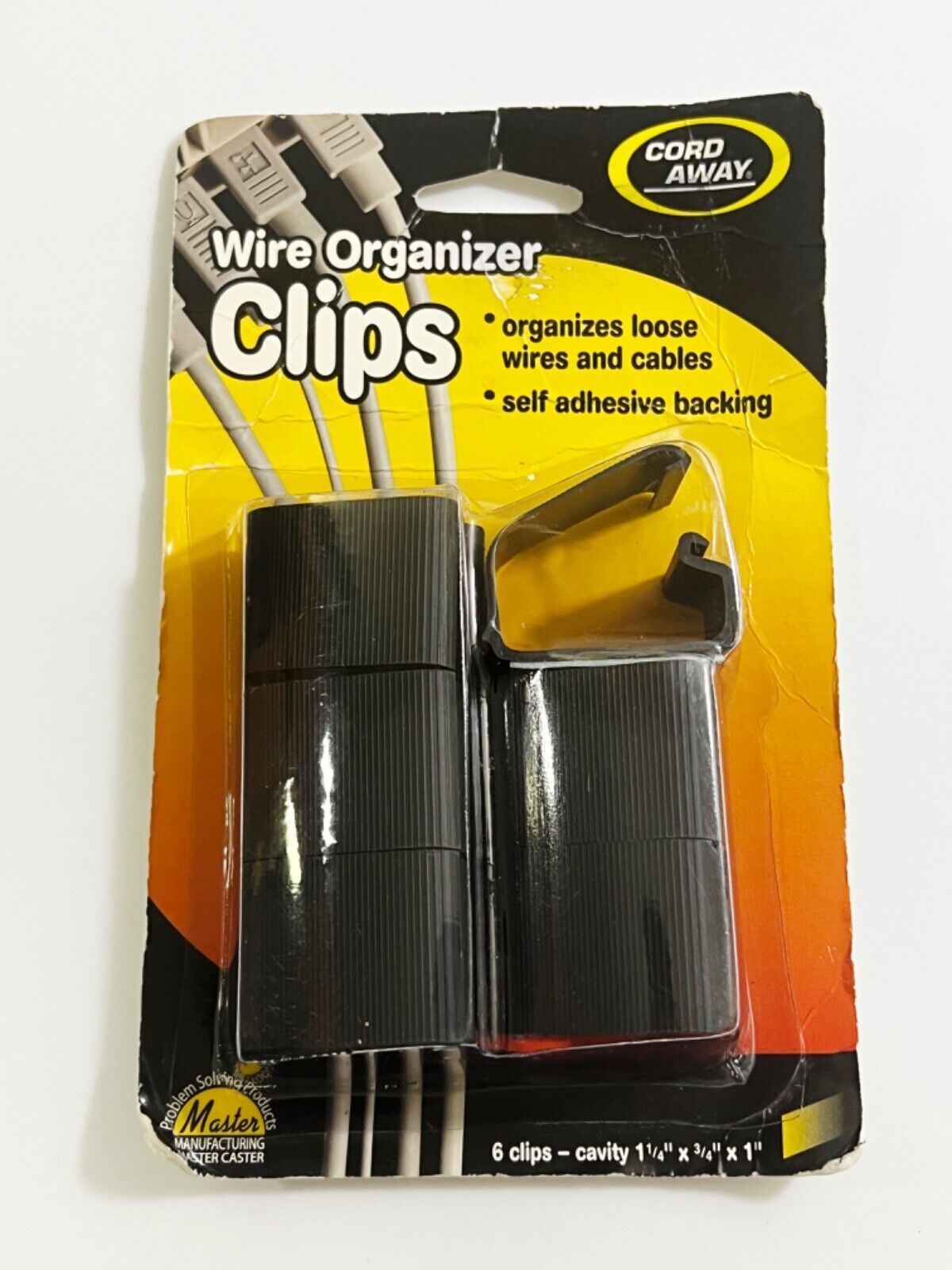 Cord Away Wire Organizer Clips Wire Ties Black, 6 Pieces - $7.42