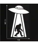 5.5&quot; Bigfoot Beamed By UFO Decal / Sicker - £7.83 GBP