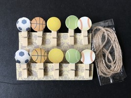30pcs Sports Wooden Clips,Pin Clothespin,Childeren Birthday Party Gift Favors - £5.75 GBP