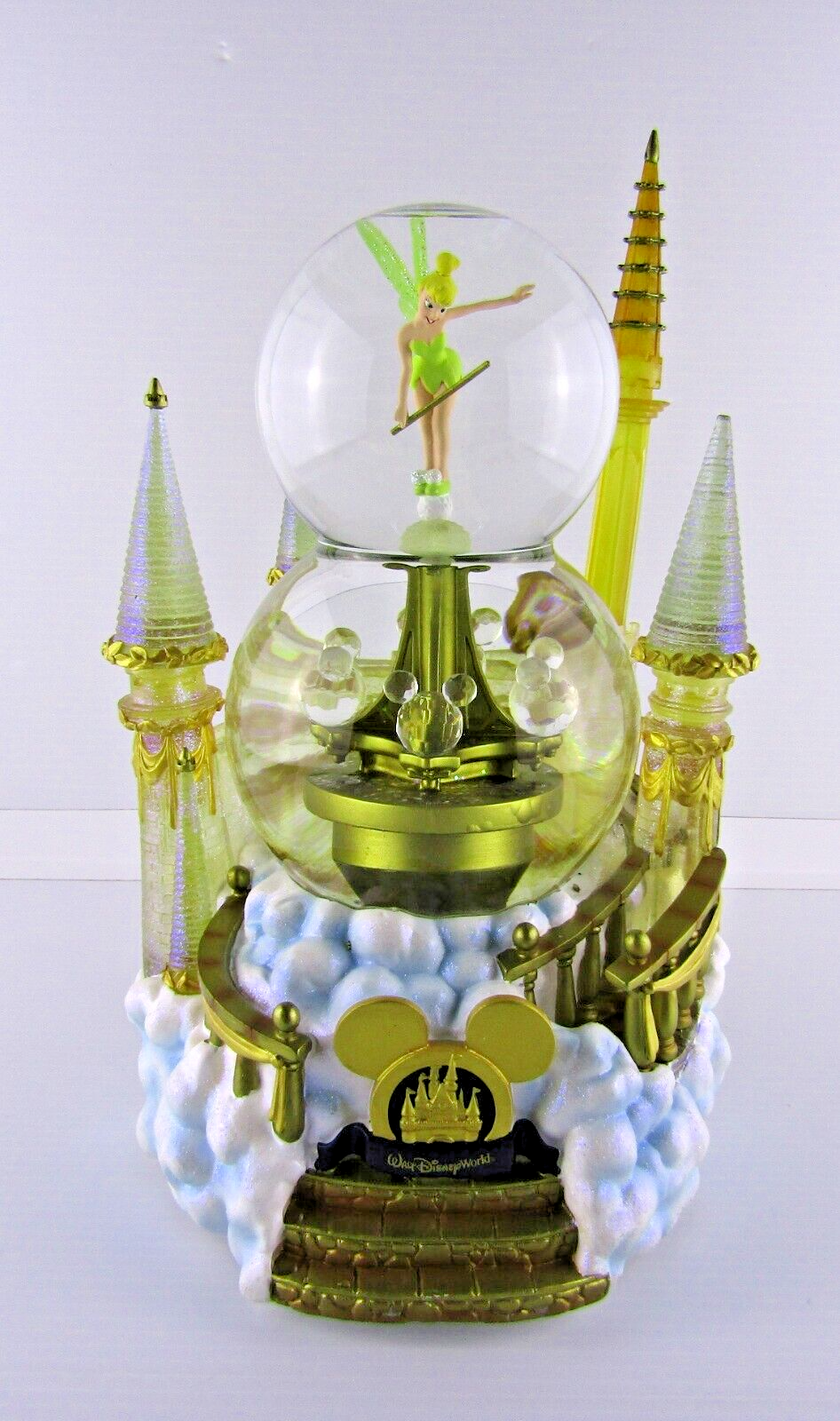 Disney WDW Resorts Snow Globe Castle Tinkerbell Lighted Musical Motion READ DESC - $151.72